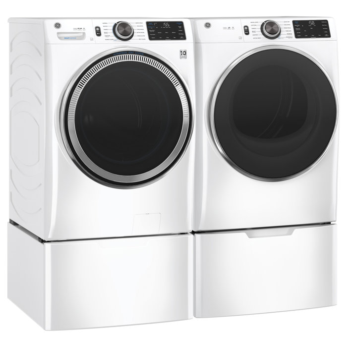 GE Appliances Energy Star Washer & Dryer Set with Stackable 4.8 Cubic
